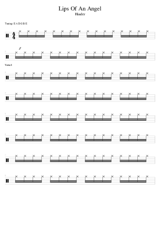 Hinder  score for Drums