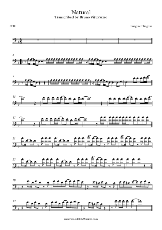 Imagine Dragons  score for Cello