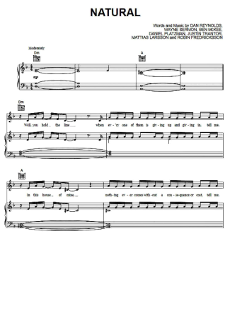 Imagine Dragons  score for Piano