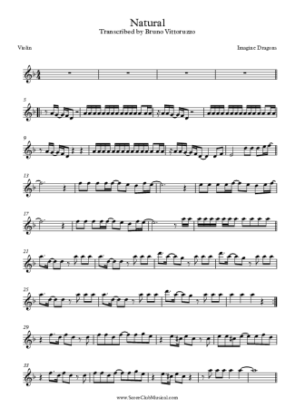 Imagine Dragons  score for Violin