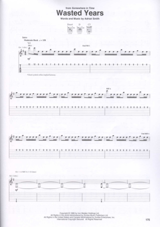 Iron Maiden  score for Guitar