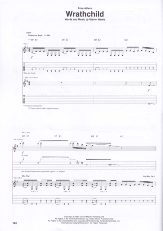 Iron Maiden  score for Guitar