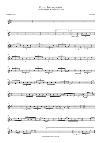 Ivan Lins Porta Entreaberta score for Trumpet