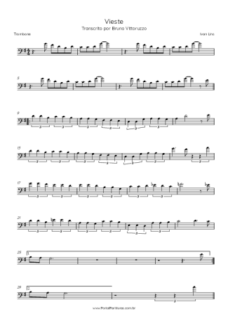 Ivan Lins Vieste score for Trombone