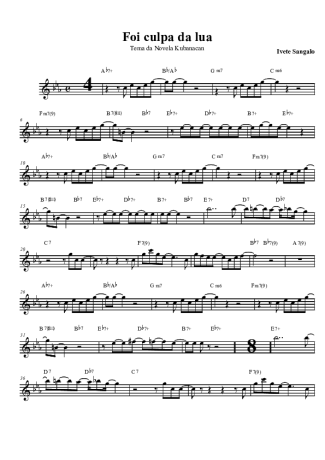 Ivete Sangalo  score for Clarinet (Bb)