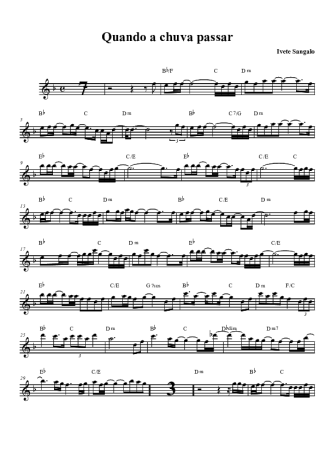 Ivete Sangalo  score for Clarinet (Bb)