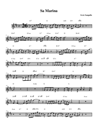 Ivete Sangalo  score for Alto Saxophone