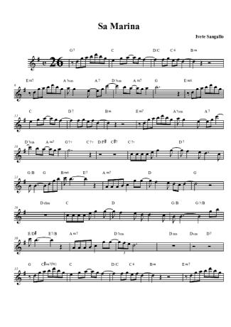 Ivete Sangalo  score for Clarinet (Bb)