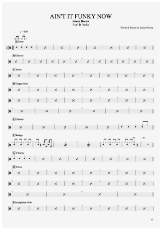 James Brown  score for Drums