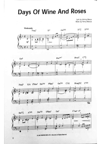 Jazz Standard  score for Piano