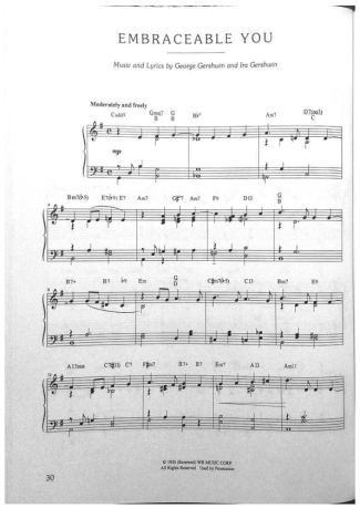 Jazz Standard  score for Piano