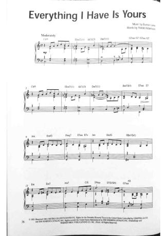 Jazz Standard  score for Piano