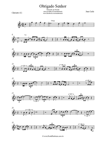 Jean Carlo  score for Clarinet (C)