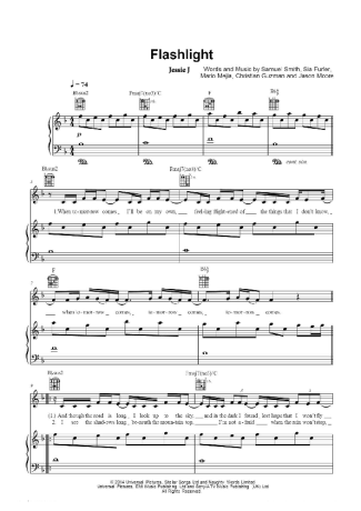 Jessie J. Flashlight score for Piano