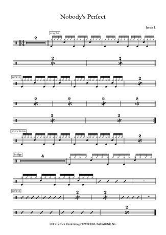 Jessie J.  score for Drums