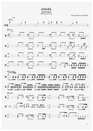 Jimi Hendrix  score for Drums