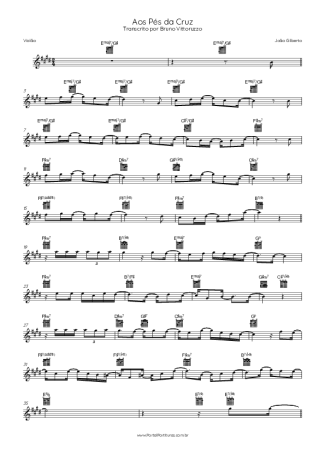 João Gilberto Aos Pés Da Cruz score for Acoustic Guitar