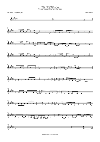 João Gilberto  score for Tenor Saxophone Soprano (Bb)