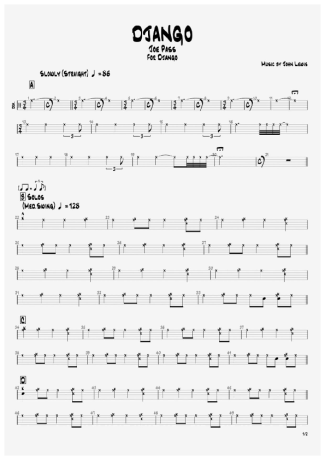 Joe Pass Django score for Drums