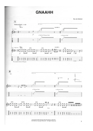 Joe Satriani  score for Guitar