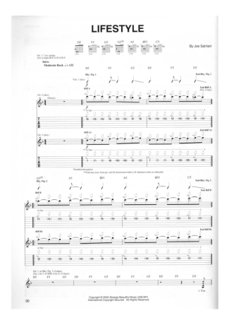 Joe Satriani  score for Guitar