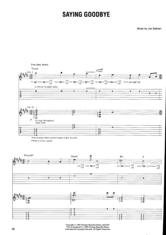 Joe Satriani  score for Guitar