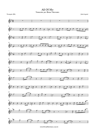 John Legend All Of Me score for Trumpet