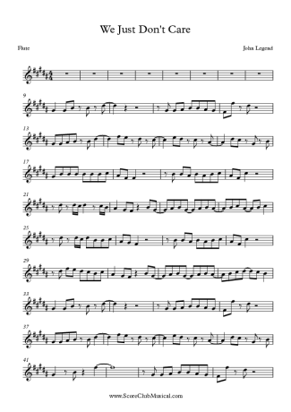 John Legend  score for Flute