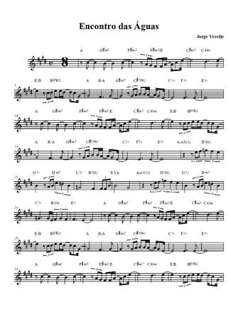 Jorge Vercillo  score for Tenor Saxophone Soprano (Bb)