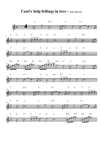 Julio Iglesias  score for Tenor Saxophone Soprano (Bb)