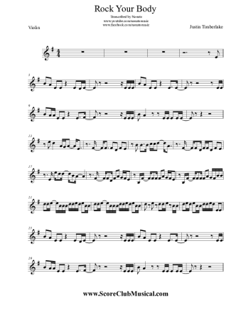 Justin Timberlake  score for Violin