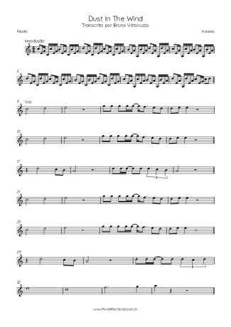 Kansas Dust In The Wind score for Flute