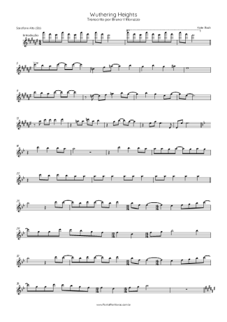 Kate Bush  score for Alto Saxophone