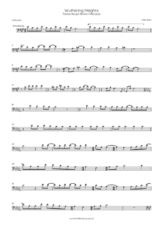 Kate Bush Wuthering Heights score for Cello