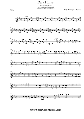 Katy Perry  score for Violin