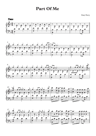 Katy Perry  score for Piano