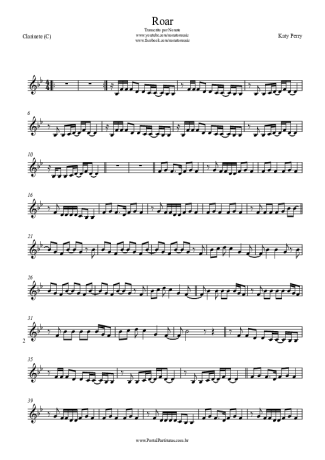 Katy Perry  score for Clarinet (C)