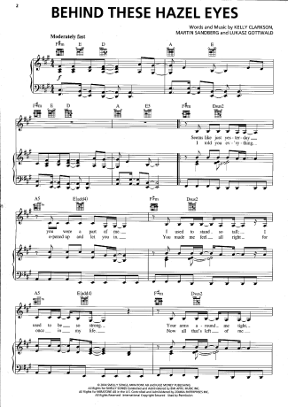 Kelly Clarkson  score for Piano