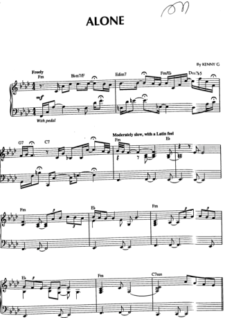 Kenny G  score for Piano