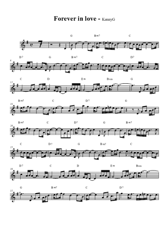 Kenny G  score for Clarinet (Bb)