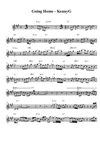 Kenny G  score for Clarinet (Bb)