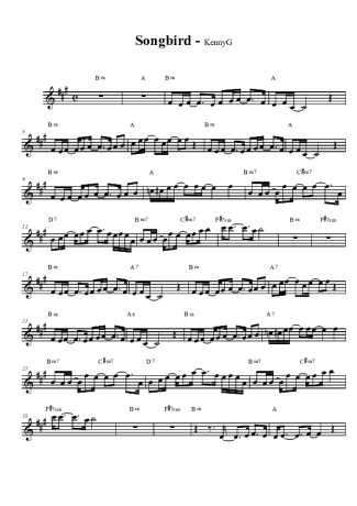 Kenny G  score for Tenor Saxophone Soprano (Bb)