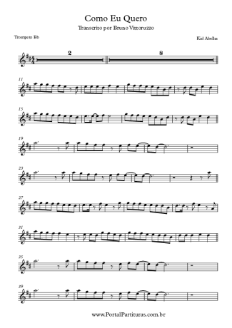 Kid Abelha  score for Trumpet