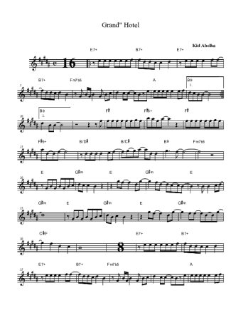 Kid Abelha  score for Clarinet (Bb)