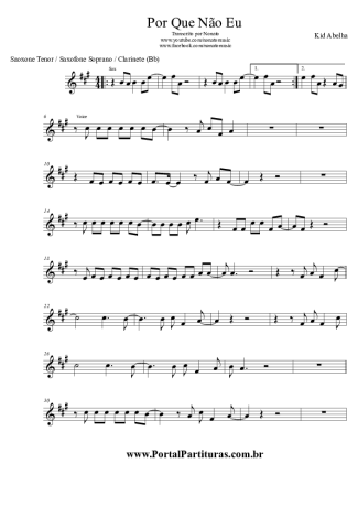 Kid Abelha  score for Tenor Saxophone Soprano (Bb)