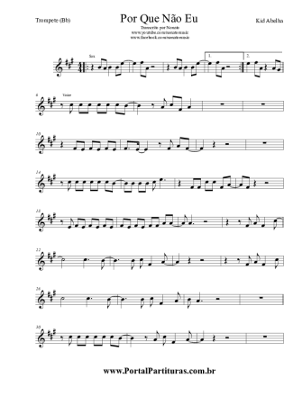 Kid Abelha  score for Trumpet