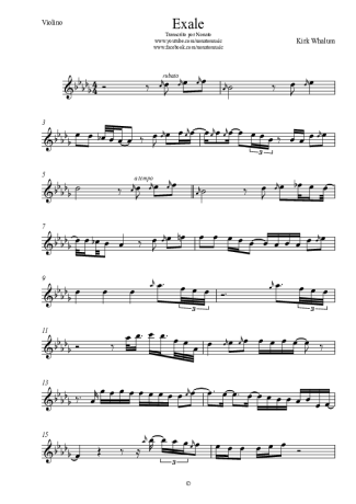 Kirk Whalum  score for Violin