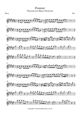 Kiss  score for Flute