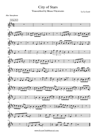 La La Land  score for Alto Saxophone