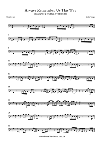 Lady Gaga  score for Trombone